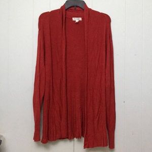 Dress barn Orange Long Sleeved Open Cardigan SZ XL